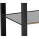 Ambretta 23.5 X 22.25 inch Black / Smoke Grey Side Table